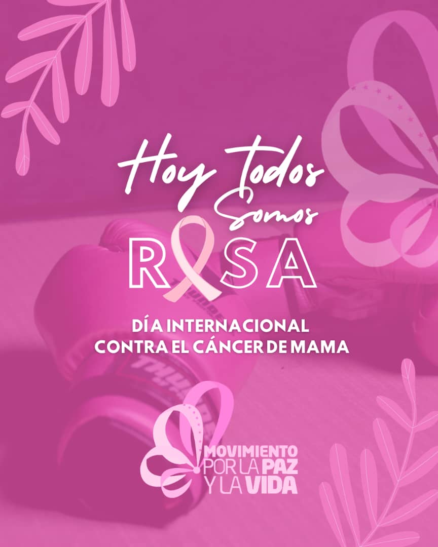 En este mes de sensibilización, súmate al llamado de prevención por la salud. 
Promovamos la detección temprana y oportuna sobre el cáncer de mama. Nuestro abrazo fraterno y solidario a las guerreras que son ejemplo de constancia y valentía.  ¡Tócate, para que no te toque! #19Oct