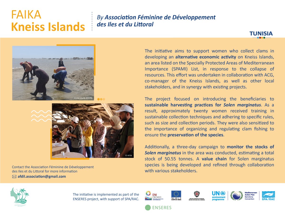 SPARACinfos's tweet photo. How to leverage local natural heritage for sustainable development? Empower youth as environmental advocates? Help clam collectors find sustainable income? Combat pollution effectively? Explore @ENSERES_Med small projects for #resilience in the #Mediterranean https://t.co/Qh9VmpN67m