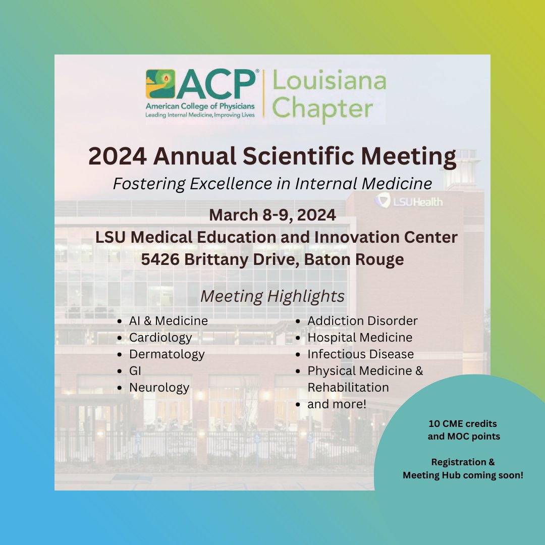 Louisiana Chapter of the ACP tweet media