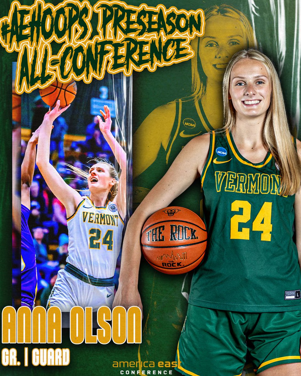 AEHoopsNews's tweet photo. - #𝐀𝐄𝐇𝐨𝐨𝐩𝐬 𝐏𝐫𝐞𝐬𝐞𝐚𝐬𝐨𝐧 𝐀𝐥𝐥-𝐂𝐨𝐧𝐟𝐞𝐫𝐞𝐧𝐜𝐞 -

Anna Olson, @UVMwbb 

🏀 2022-23 First-Team All-Conference
🏀 2020-21 Rookie of the Year https://t.co/MO3wdQ0kOw