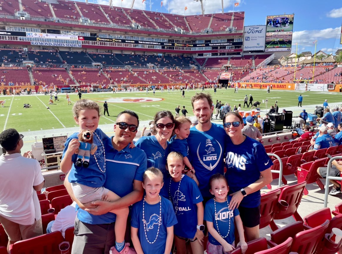 miker8181's tweet photo. @Lions Great weekend in Tampa for the little ones first game! Let’s Go Lions! #OnePride https://t.co/8Pi7FOGkzO