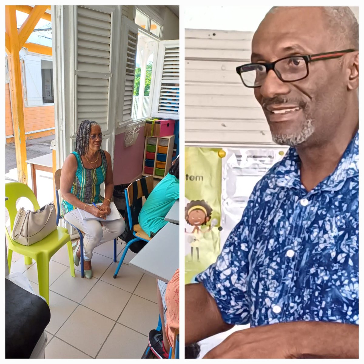 MLVR1D_MQ's tweet photo. Semaine du créole en partenariat avec la CTM, les élèves de la classe de CM2 de l'école élémentaire de Place d'Armes au Lamentin et leur enseignante Mme LERIGAB ont pu recevoir une auteure : Mme MICHALON Nathalie.
Au programme, découverte du cycle de l'eau en créole. https://t.co/wkrvB8vmKd