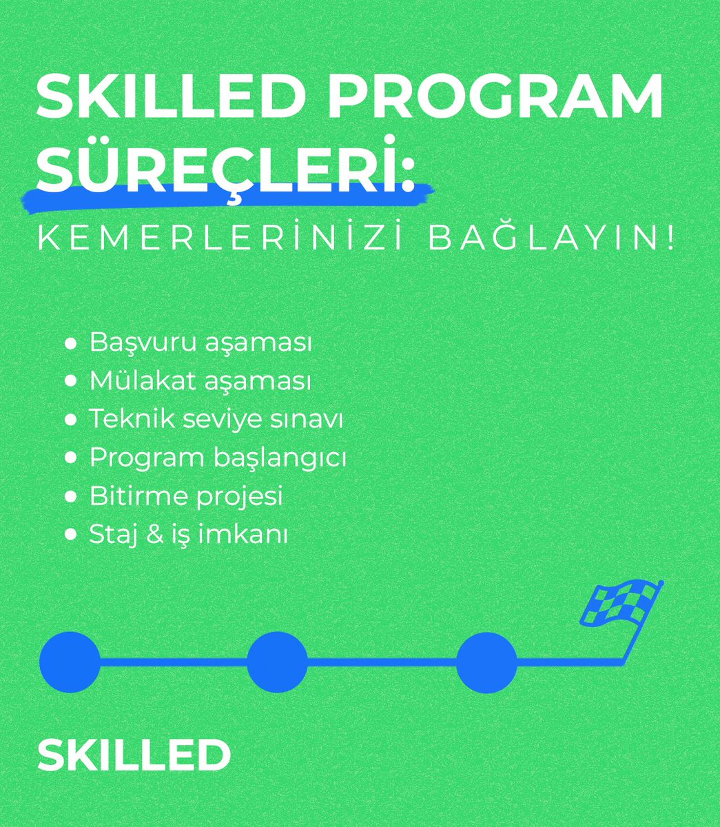 weareskilledhub's tweet photo. 🚀 Kemerlerinizi bağlayın, Skilled Hub'a katılmak için izlemeniz gereken heyecan verici bir yolculuğunuz var! İşte size başvurudan başlama ve mezuniyet sonrası kariyer fırsatlarına kadar olan rehberimiz! 🎓 https://t.co/2kszc7asfG
