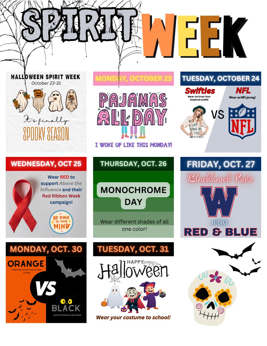 WAactivities's tweet image. #GETEXCITED 👻☠ SPIRIT WEEK 🕸🕷 is happening!!!