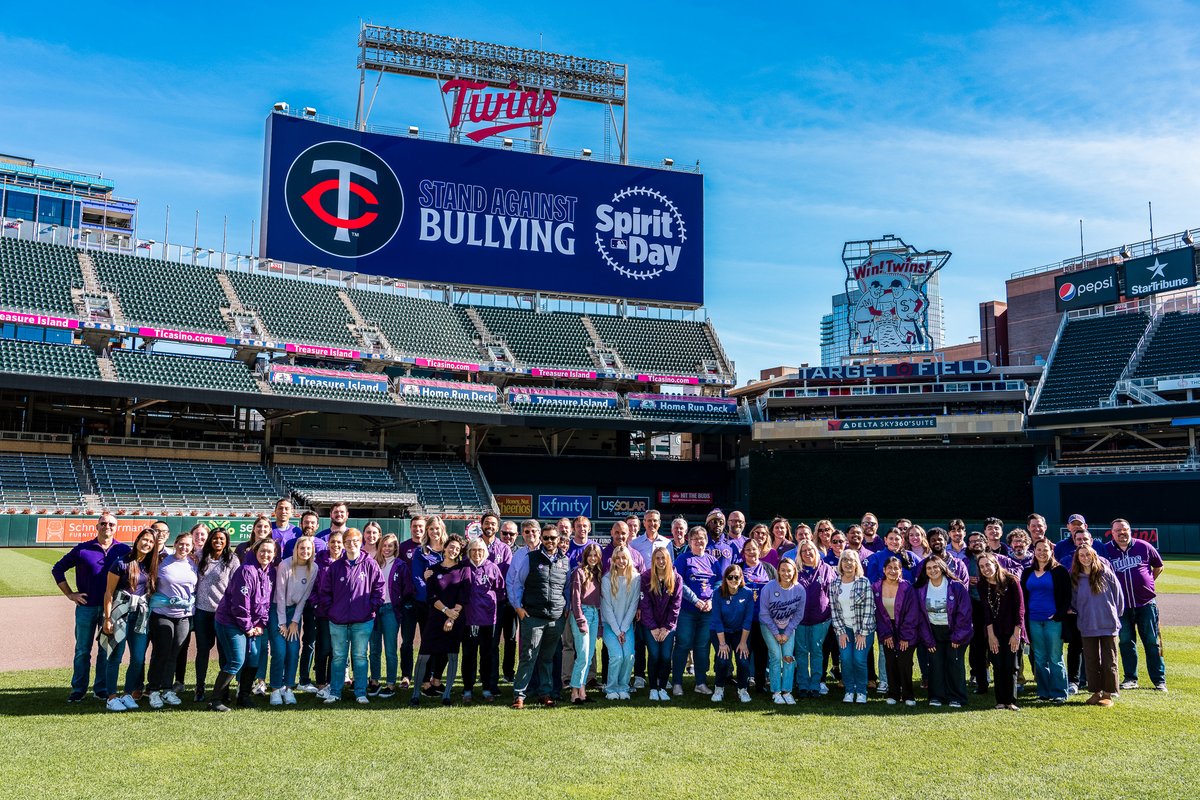 Our front office is proudly wearing purple in support of #SpiritDay!