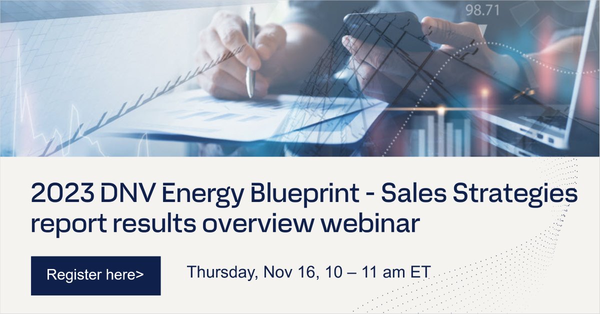 Join us for an informative #Webinar, hosted by #Enerex where market experts will uncover the key criteria for success in #EnergyProcurement and cover the thought provoking findings of the '2023 DNV Energy Blueprint: #SalesStrategies' report. dnv.social/4mW