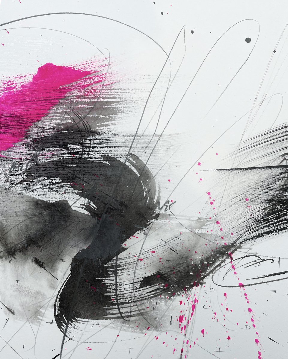 Close-up of a recent commission. 
Diptych | 76 x 56cm | Ink &amp; Acrylic on BFK Rives

#abstractcalligraphy #abstractart  #expressivelines #calligraphy #calligraphyart #contemporaryart #contemporarycalligraphy #handwriting #letterarts #abstractcalligraphy #textartwork #artonwall #cu