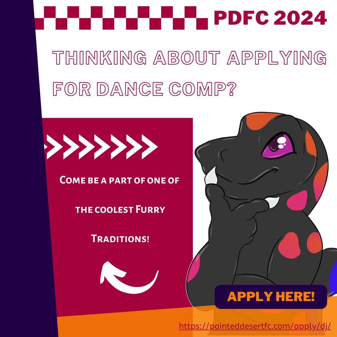 PaintedDesertFC's tweet image. Get your dancin&apos; paws on and check your choreography cuz we want to see YOU at dance comp!!💚 painteddesertfc.com/apply/dance-co…
#pdfc2023 #furry #dancingfurry