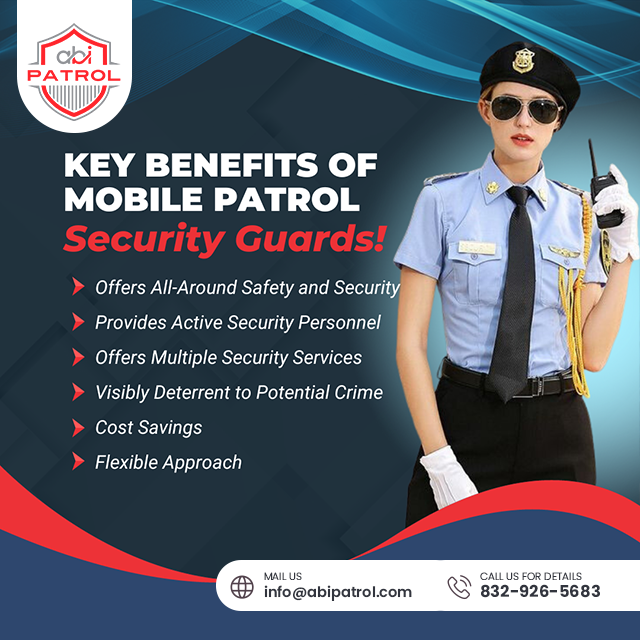 AbiPatrol's tweet photo. In a world where #security concerns are ever-present, #MobilePatrolSecurityGuards are your trusted allies. 

Discover how their presence, swift response, and budget-friendly solutions can elevate your property's #security. 

#mobilepatrolsecurity #mobilepatrol #ABIpatrol https://t.co/ime8IrUOrG