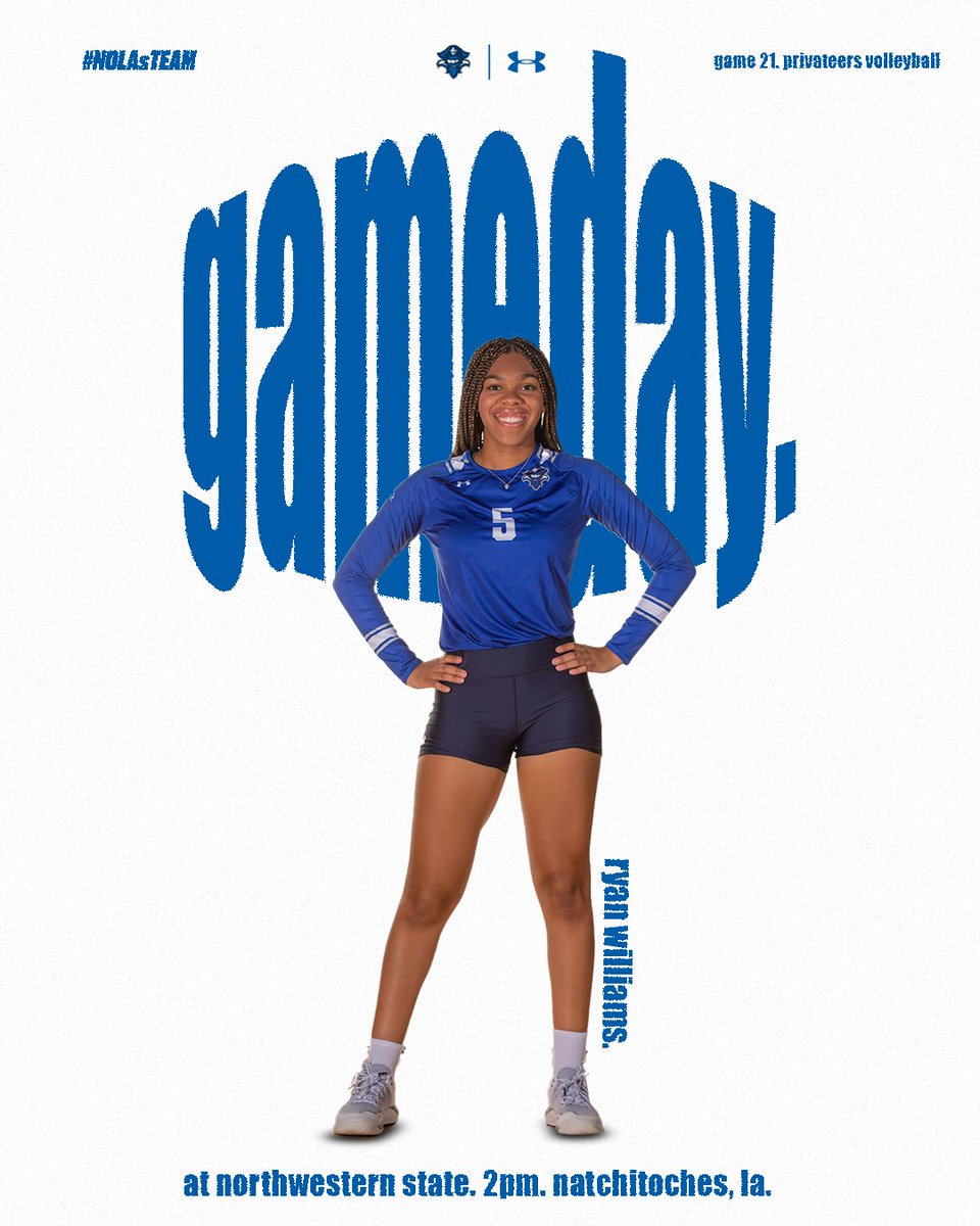 It's match day!!

The ladies are in Natchitoches to take on the Lady Demons at 2 p.m.!

Live Stats: bit.ly/3FoPZGI

#NOLAsTeam ⚔️ #ChinUpCrownOn 👑