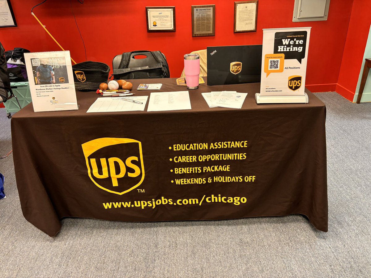 Thank you @SERWorkforce , a workforce development and education organization, for having me at their job fair. I’m ready to find candidates for PEAK. #ApplyNow #NowHiring #youbelongatUPS @HRGalindoUPSers @jagrant1020 @koltensmith10 @UPSjobs @UPS #Chicago