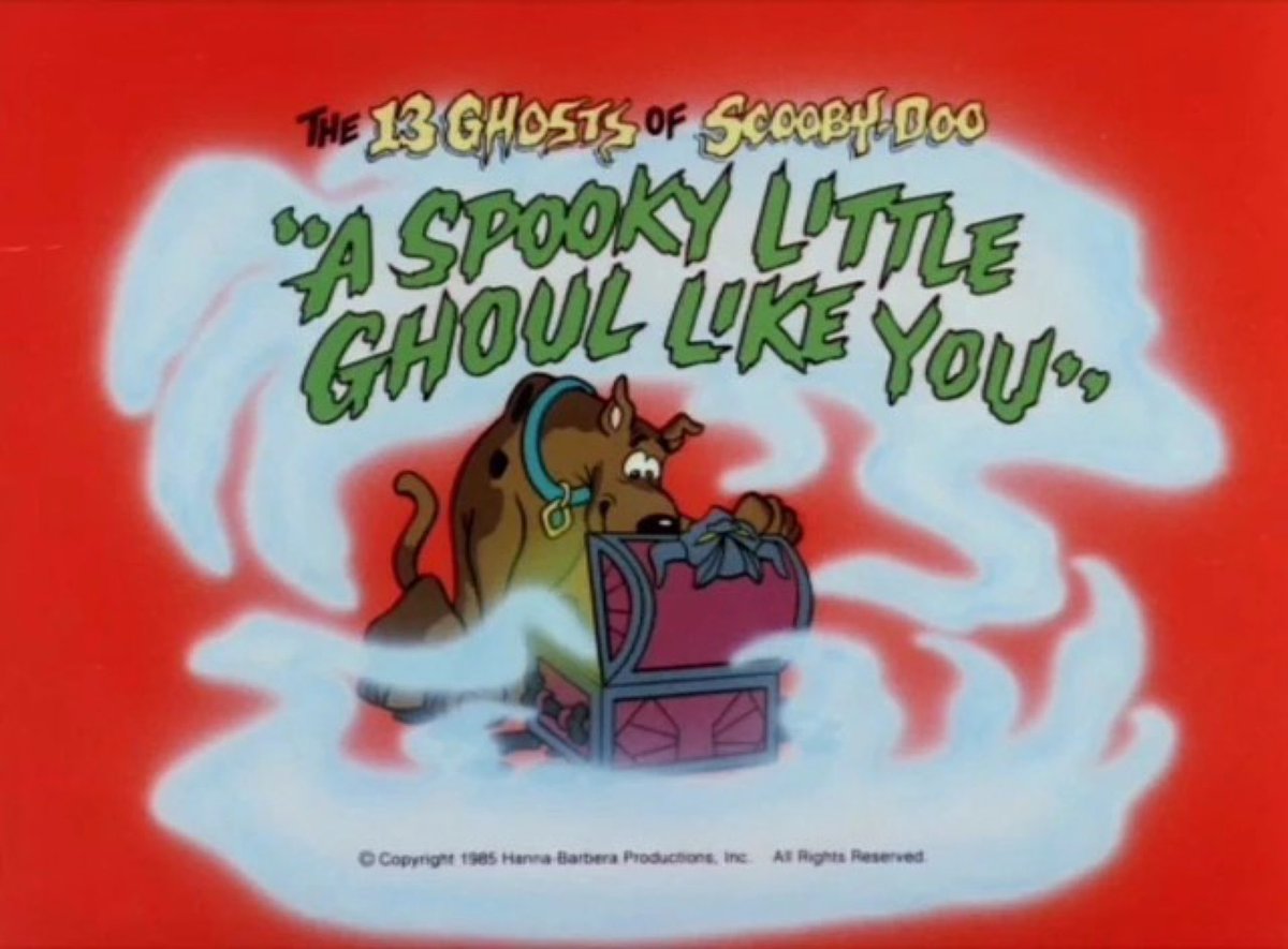 ScoobyandCam's tweet photo. Happy 38th Anniversary to “A Spooky Little Ghoul Like You”. This is episode 7, season 1 of “The 13 Ghosts of Scooby-Doo!”. This episode aired on October 19th, 1985 on ABC.
#ScoobyDoo #13GhostsofScoobyDoo #Daphne #FlimFlam #ScrappyDoo #Shaggy #VincentVanGhoul #ChestofDemons https://t.co/KpTE68rNM9