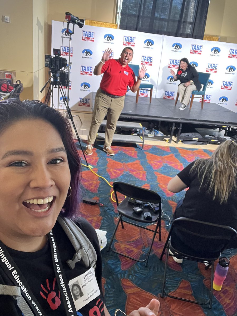 Coming back from the amazing McAllen ISD school visits we caught our wonderful Multilingual Director getting ready for her TABE interview! 

Psst ….who else do you spot back there!?👋🏽👋🏽😆
#TABE2023 #RISDgreatness #DualLanguage