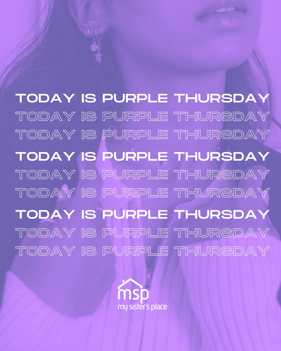 💜 Happy #PurpleThursday! We wear purple to support domestic violence survivors and unite in ending abuse. Join us in raising awareness! #DVAM2023 #DVAM #DomesticViolenceAwarenessMonth #MySistersPlaceDC #Every1KnowsSome1