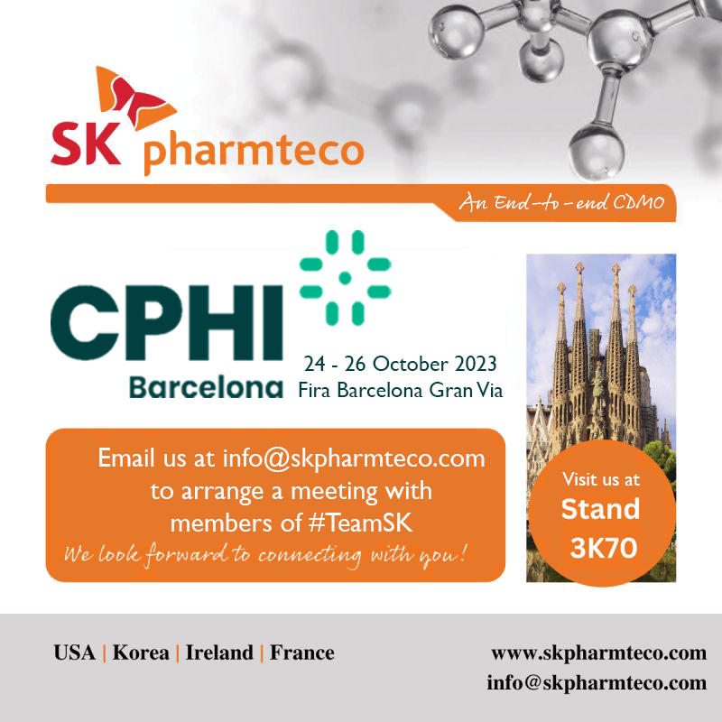 AMPACAnalytical's tweet photo. We are in the final days before CPHI!
Email SK pharmteco at info@skpharmteco.com to arrange a face-to-face meeting during CPHI in Barcelona and learn how we can assist you with our end-to-end CDMO solutions. https://t.co/2RxLYxDhOX