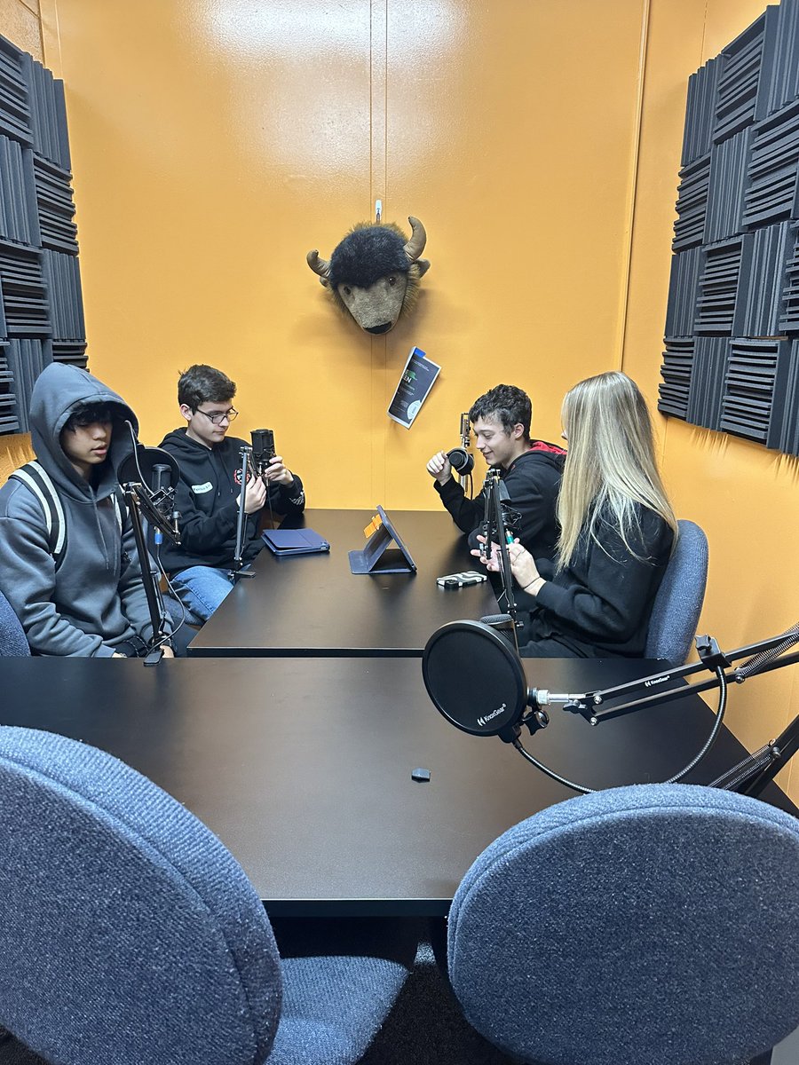 Buffalo Grove Network (@bgn_bghs) on Twitter photo Our Intro to Multimedia Ss are recording their first podcasts after researching, scripting and practicing! Next comes edits,titles, descriptions & cover art for their episodes! <a href="/BG_Bison/">BG_Bison</a> <a href="/BGHSPrincipal/">Jeff Wardle</a> <a href="/jmaraldo/">Jill Maraldo, Ed.D.</a> <a href="/District214/">District 214</a> @BGHSLibrary <a href="/MissShakespehr/">Mrs. McCleish ππ°π</a> <a href="/MrHansenTweet/">Wil Hansen</a> <a href="/Bisonread/">Susan Sangwa</a> Our Intro to Multimedia Ss are recording their first podcasts after researching, scripting and practicing! Next comes edits,titles, descriptions & cover art for their episodes! <a href="/BG_Bison/">BG_Bison</a> <a href="/BGHSPrincipal/">Jeff Wardle</a> <a href="/jmaraldo/">Jill Maraldo, Ed.D.</a> <a href="/District214/">District 214</a> @BGHSLibrary <a href="/MissShakespehr/">Mrs. McCleish ππ°π</a> <a href="/MrHansenTweet/">Wil Hansen</a> <a href="/Bisonread/">Susan Sangwa</a>