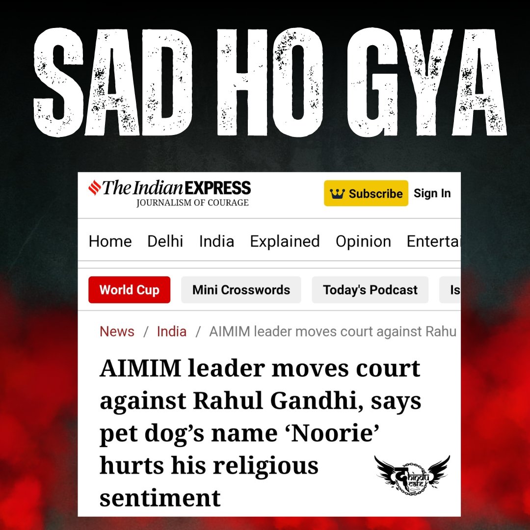 TheHinduCafe's tweet image. Comedy hogyi boht bhynkrrr 💀

#RahulGandhi #AIMIM #justicefordogs