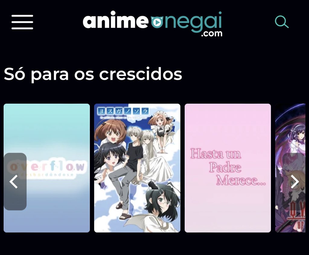 Anime Onegai  Veja as produções que compõe o catálogo beta no Brasil
