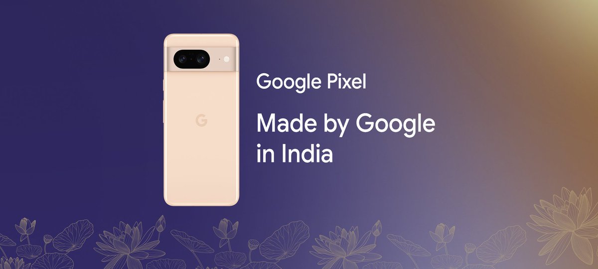 Google to manufacture Google Pixel 8 smartphones in India.
#GoogleForIndia #GooglePixel8