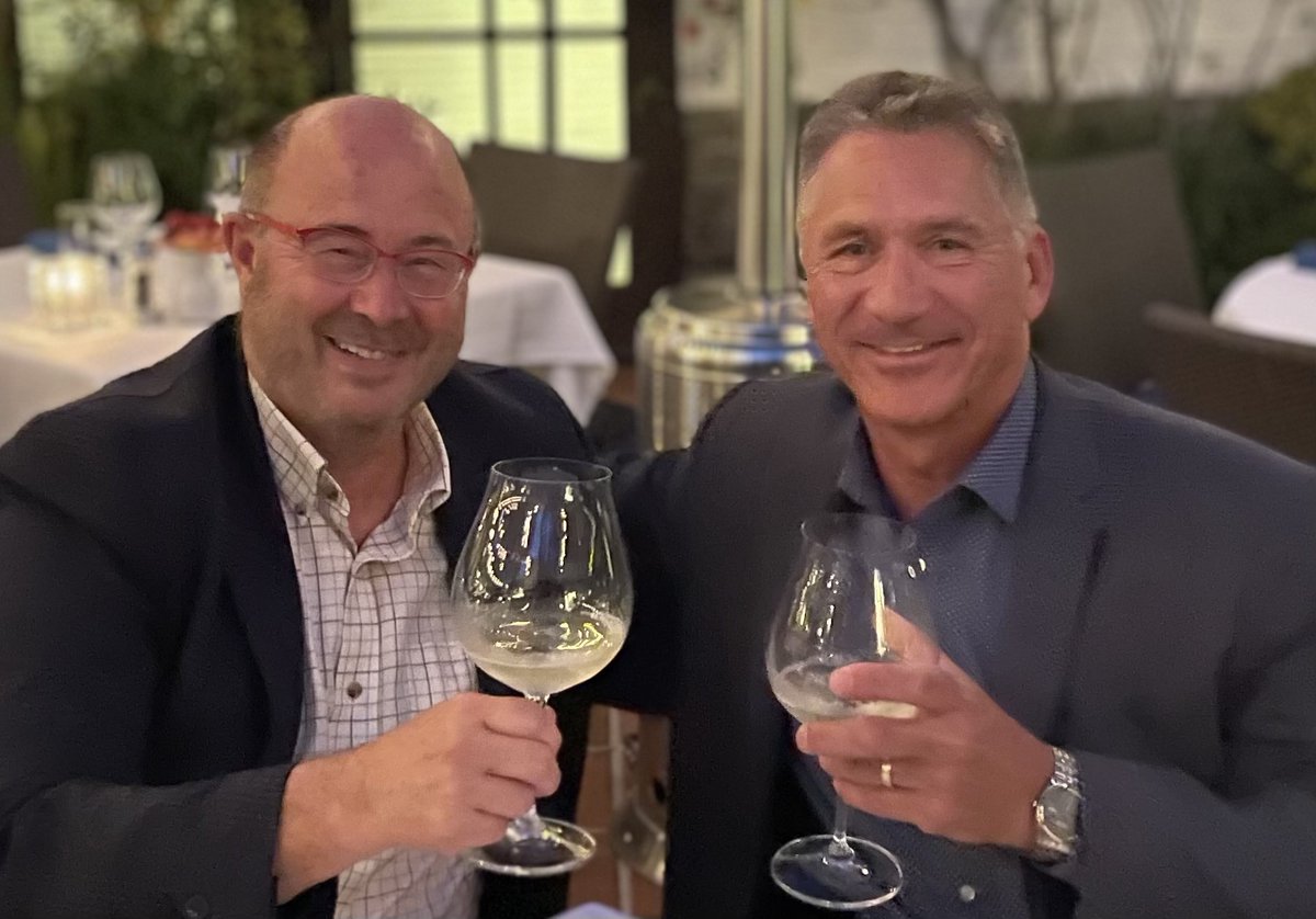 Dinner with my long-time friend &amp;  science colleague Dr. Jeff Kelly, discoverer of tafamidis. It was great  sharing stories about innovation in drug development for ATTR  amyloidosis and other diseases.
#innovation #research #leadership