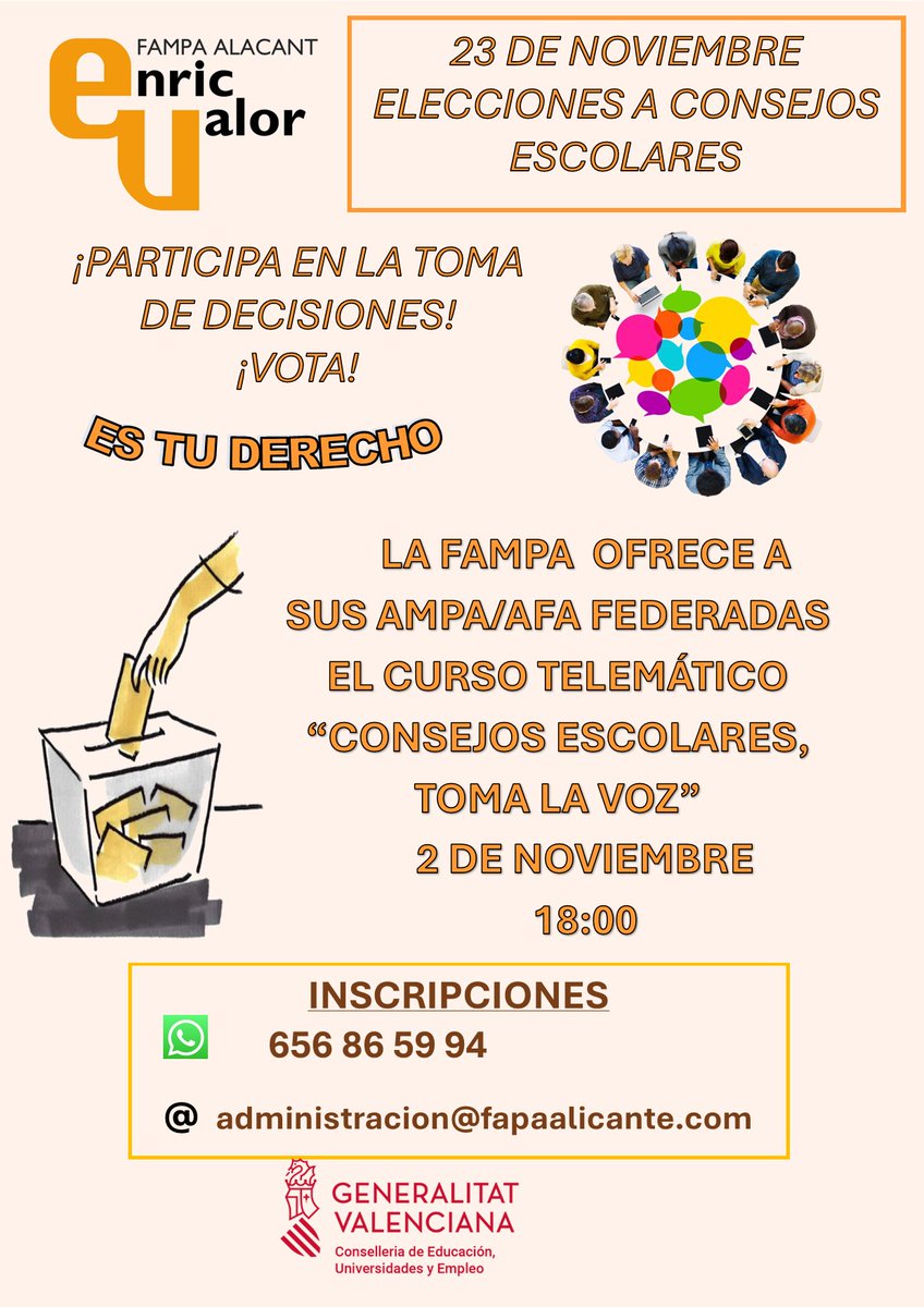 #Derecho #EleccionConsejosEscolares #Partivipa