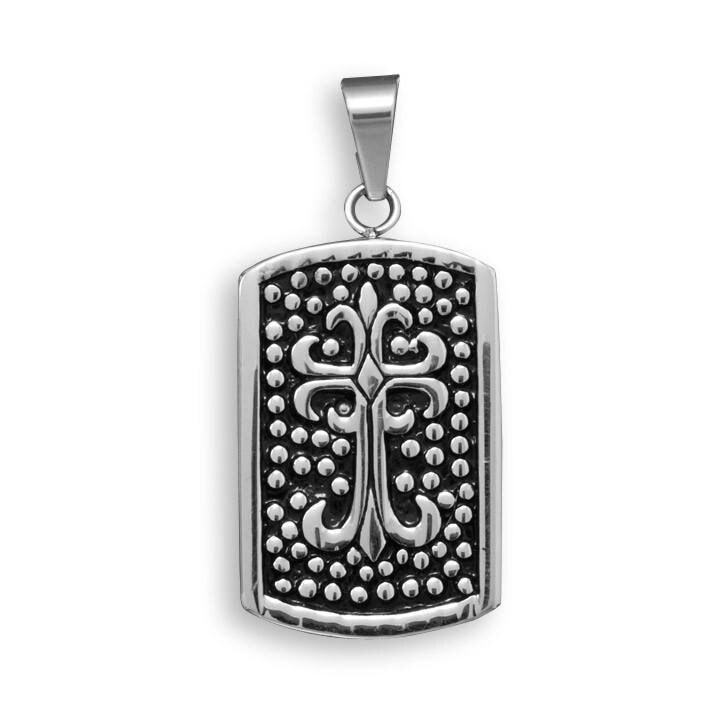Stainless Steel Cross Design Tag Pendant, Durable Jewelry, Jewelry For Men, Gift Pendant, Birthday Gift For Men, Unique Gift, Religious Gift tuppu.net/16ba0ea8 #Etsy #jewelrymandave #ReligiousGift