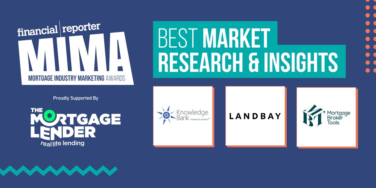 Financial Reporter (@f_reporter) on Twitter photo Your finalists for the #MIMA23 ‘Best Market Research & Insights’ category are….
@landbayuk
<a href="/MBTSupport/">Mortgage Broker Tools</a>
Nicola Firth <a href="/KnowledgeBankUK/">Knowledge Bank</a>
Well done, all! To see all our finalists, click here: frmima.co.uk/2023-finalists ✨ Your finalists for the #MIMA23 ‘Best Market Research & Insights’ category are….
@landbayuk
<a href="/MBTSupport/">Mortgage Broker Tools</a>
Nicola Firth <a href="/KnowledgeBankUK/">Knowledge Bank</a>
Well done, all! To see all our finalists, click here: frmima.co.uk/2023-finalists ✨