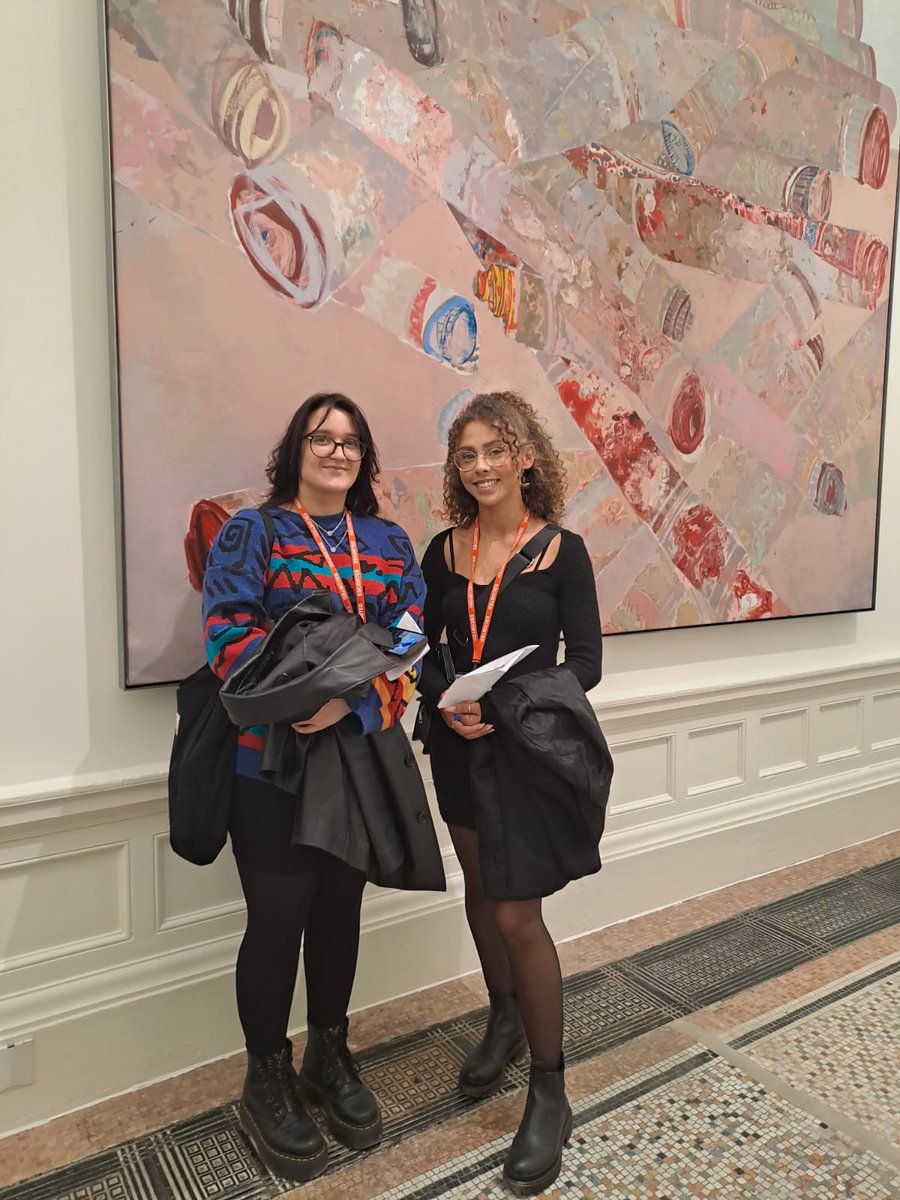 bradfordmdc's tweet photo. Chloe @healthymindsbdc project worker & apprentice Ellie visited 10 Downing Street last week for a Youth Networking Event
@AllStarEnts apprentices have worked with our @BradfordMuseums on the new #CartwrightHall 'Calm' gallery
They also met #LarryTheCat
https://t.co/6ohQf5dM7i https://t.co/Er9Q8MTDJL