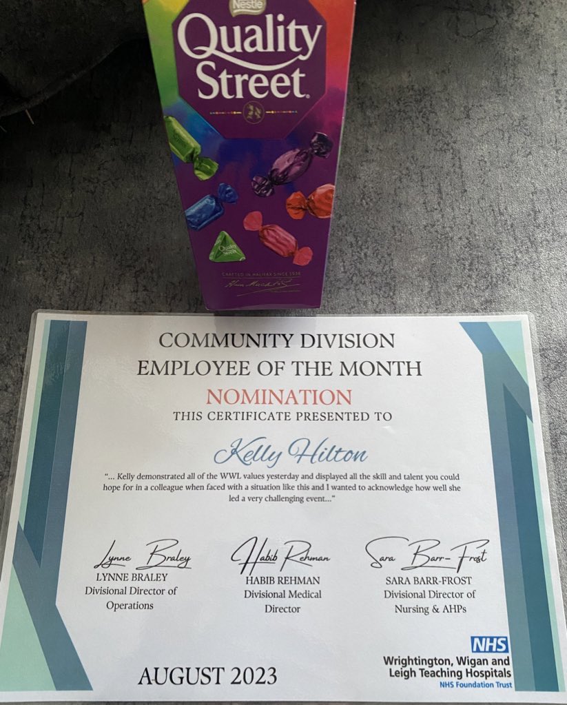 Very proud to have been nominated for the trust’s community division employee of the month for August🩵
Now time for some well earned annual leave☀️✈️
<a href="/WWLNHS/">WWL NHS</a> <a href="/WWLCommTherapy/">WWL Community Therapy Team</a>