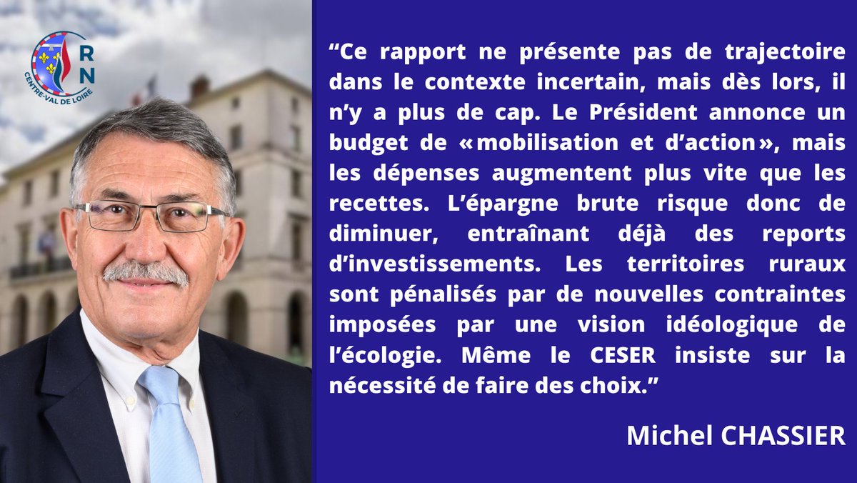RN_CValdeLoire's tweet photo. .@MichelChassier intervient sur le rapport d'orientations budgétaires 2024. #RCVL #DirectSP #Bourges #Finances https://t.co/o0sVYT19Cl