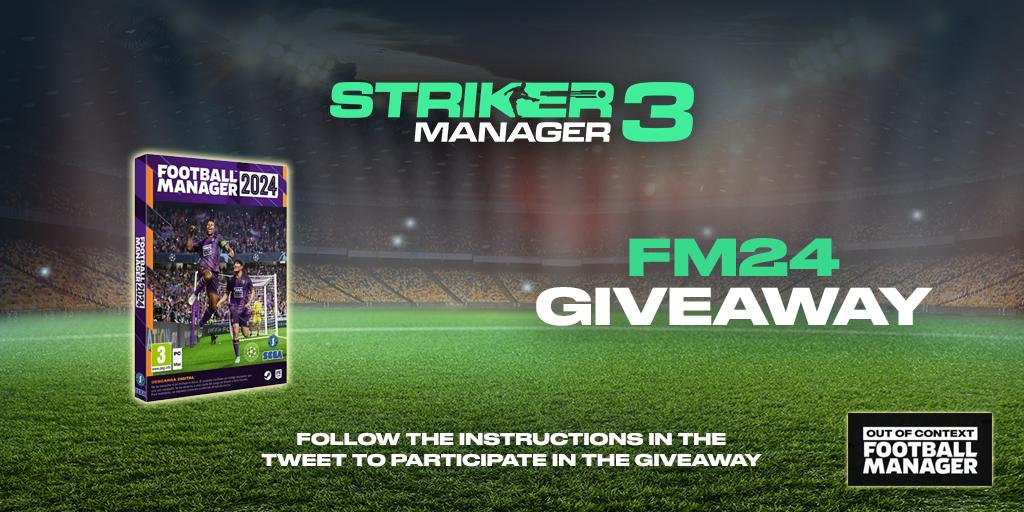 Out of Context Football Manager (@nocontextfm1) on Twitter photo ๐ GIVEAWAY ๐
I'm giving away three #FM24 copies
1) Follow <a href="/striker_manager/">Striker Manager 3</a>
2) Like and RT this post
3) Create a team on Striker Manager 3 - Start your journey - strikermanager.com/?o=oocfm
We will reveal the winners on October 24th. Good luck! #ad ๐ GIVEAWAY ๐
I'm giving away three #FM24 copies
1) Follow <a href="/striker_manager/">Striker Manager 3</a>
2) Like and RT this post
3) Create a team on Striker Manager 3 - Start your journey - strikermanager.com/?o=oocfm
We will reveal the winners on October 24th. Good luck! #ad