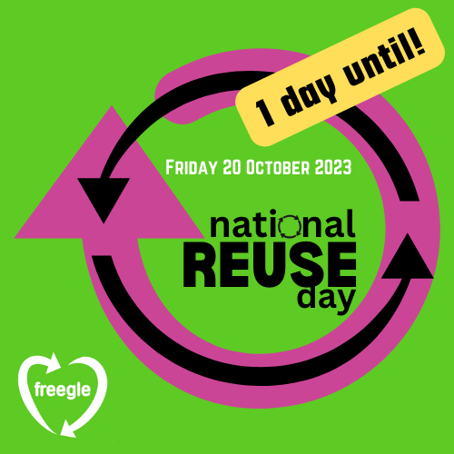 This Friday - 20th October is #NationalReuseDay Let's get more people to #JoinTheReuseRevolution! Share your #reuse stories here ilovefreegle.org/stories #Reuse is good for people, planet and pocket, and it's not the same as recycling!!! #WasteNot #ChooseToReuse