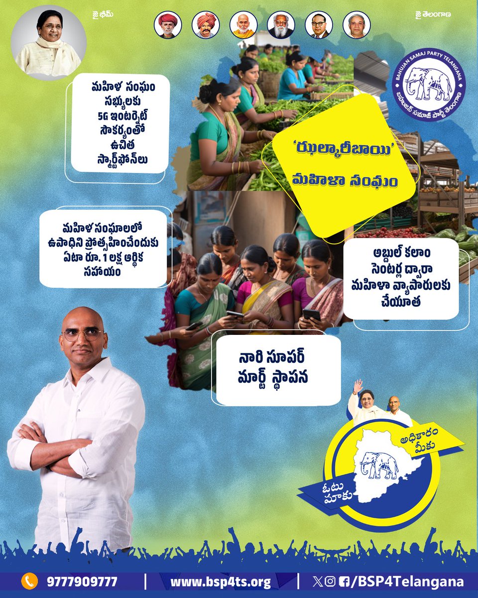 RSPARMY's tweet photo. #BSPManifesto #BSP4WomanEmpowerment #KCRNeverAgain #KCRFailedTelangana @RSPraveenSwaero @BITCELL_BSP @BSP4Telangana https://t.co/7NmXlAusO0