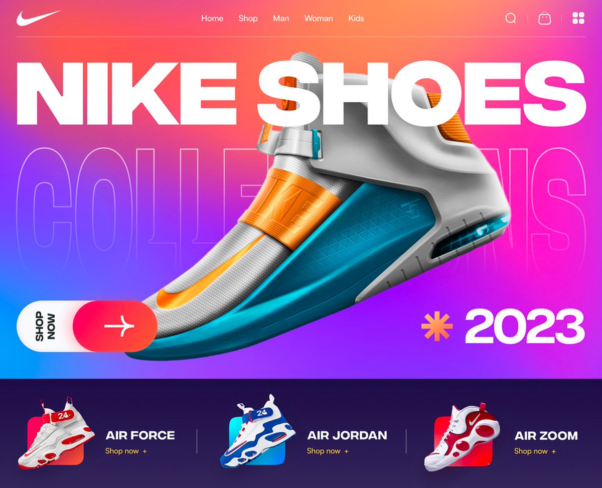 Futuristic Nike Shoes Landingpage 👀👟