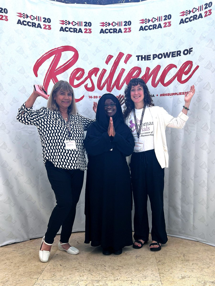 WOMANtrial's tweet photo. The WOMAN Trials team are at #rhsupplies2023 Conference in Accra this week, advocating #txa4bleeding 🩸 https://t.co/IoVux438EZ