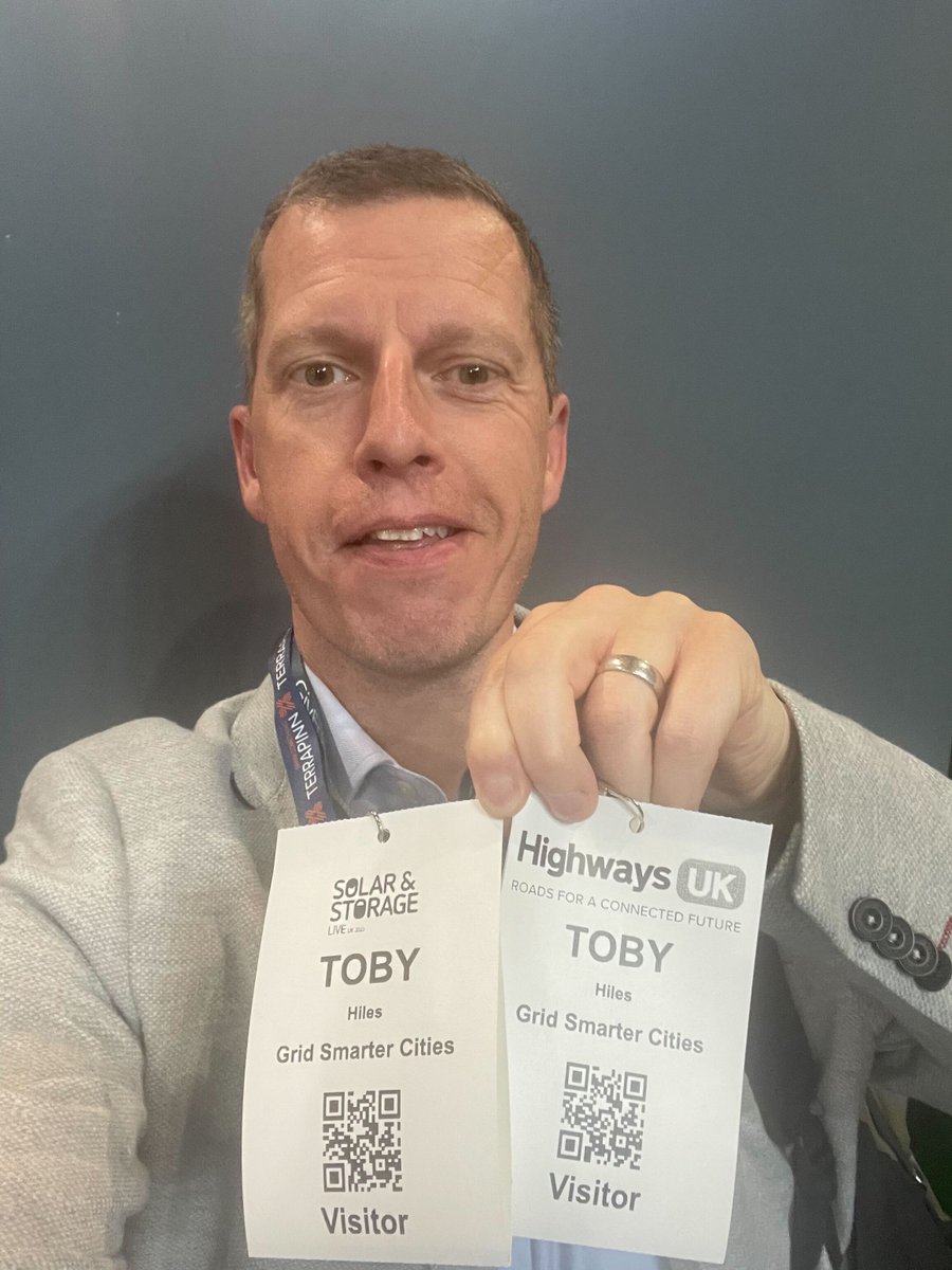 Busy day for our Strategic Partnerships Director Toby Hiles today who is at both <a href="/HWYSUK/">Highways UK</a>, and <a href="/SolarEnergyUK_/">Solar Energy UK</a> at <a href="/thenec/">The NEC</a> focusing on developing and future-proofing the nation's roads &amp; EV charging networks respectively.