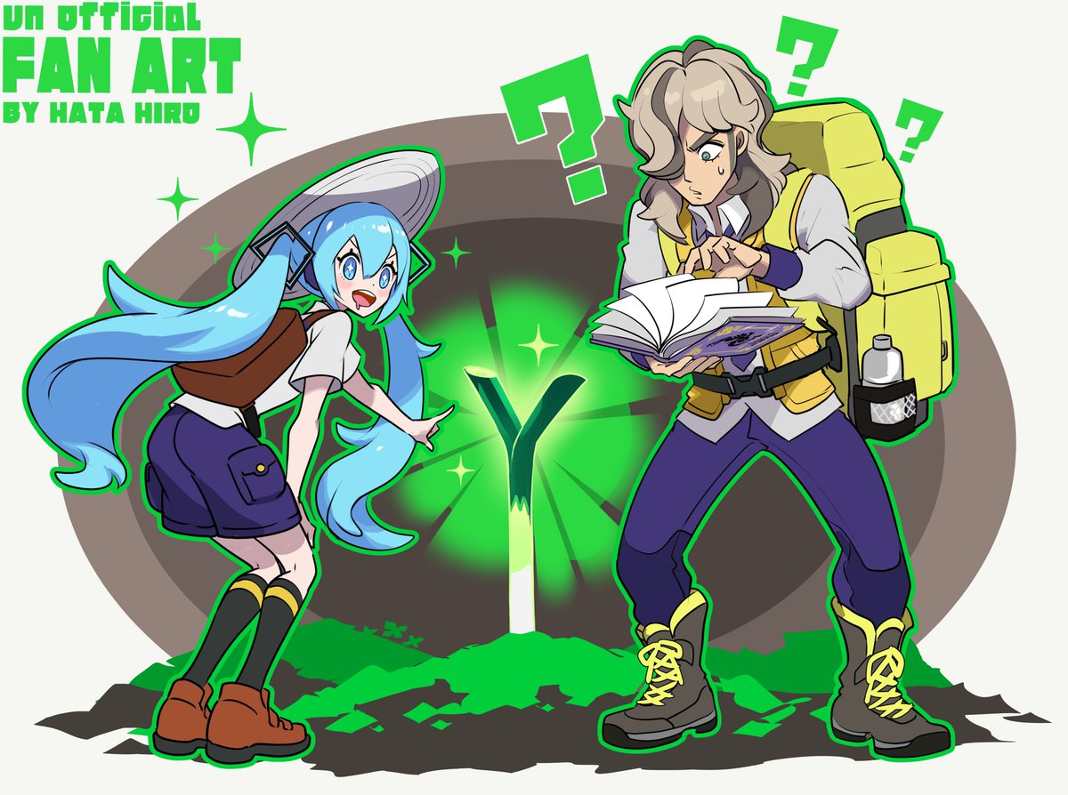 「#ポケミク 【FAN ART】 ミクの冒険 どんなだろう…?」|波多ヒロのイラスト