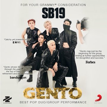 Last day October 20 to make some noise for  @SB19Official's GENTO! ⚠️

Continue to share and let's #GetSB19GrammyNominated, A'TIN!!! 💙

#SB19RoadToGrammyNomination
#SB19 #GENTO #SB19GENTO