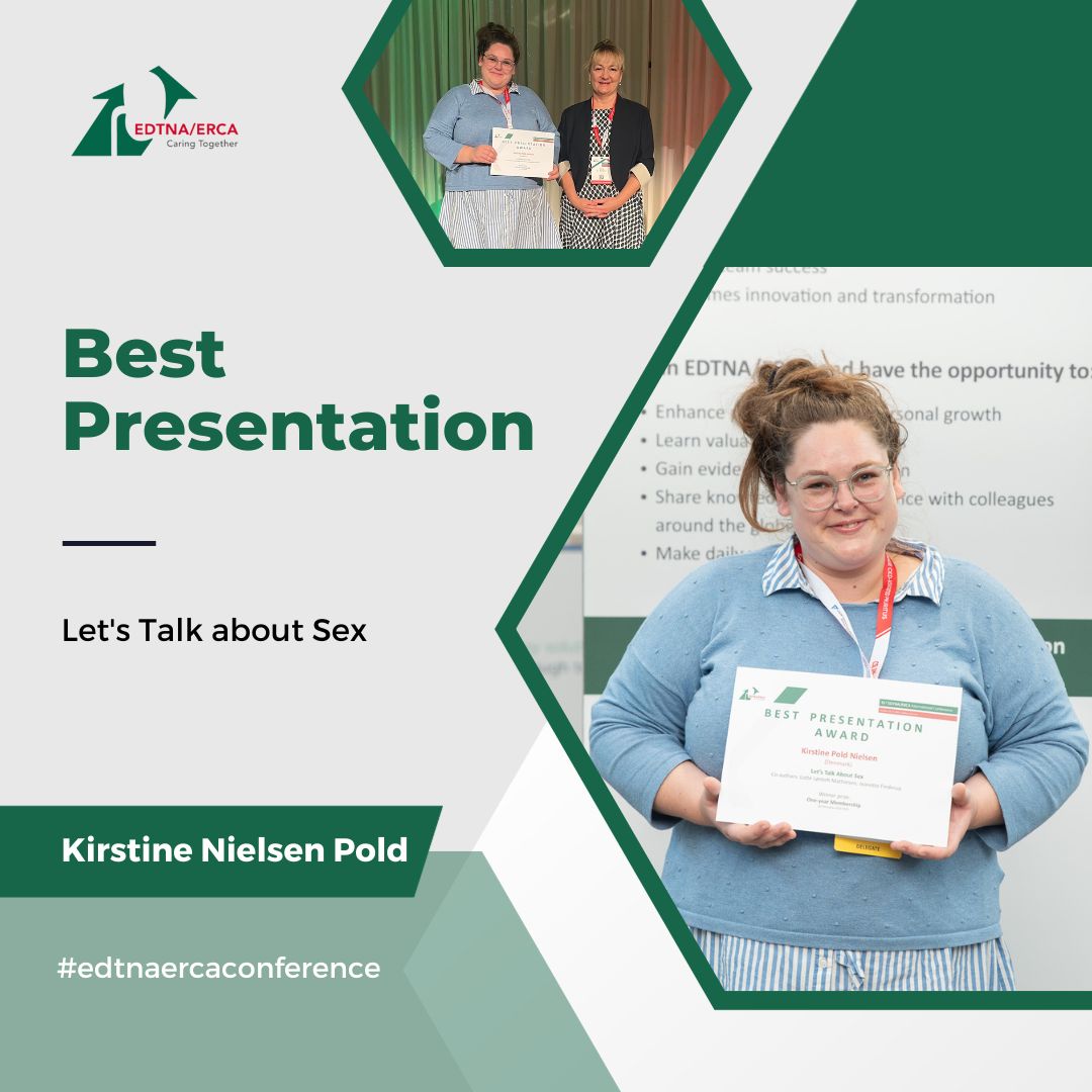 Congratulations to Kirstine Nielsen Pold for delivering the Best Presentation at the #EDTNAERCAconference - 'Let's Talk about Sex'! 🏆🌟 Thank you for your valuable contribution!

#BestPresentation #HealthCareConference #research #healthcare #govilnius #healthcareprofessionals