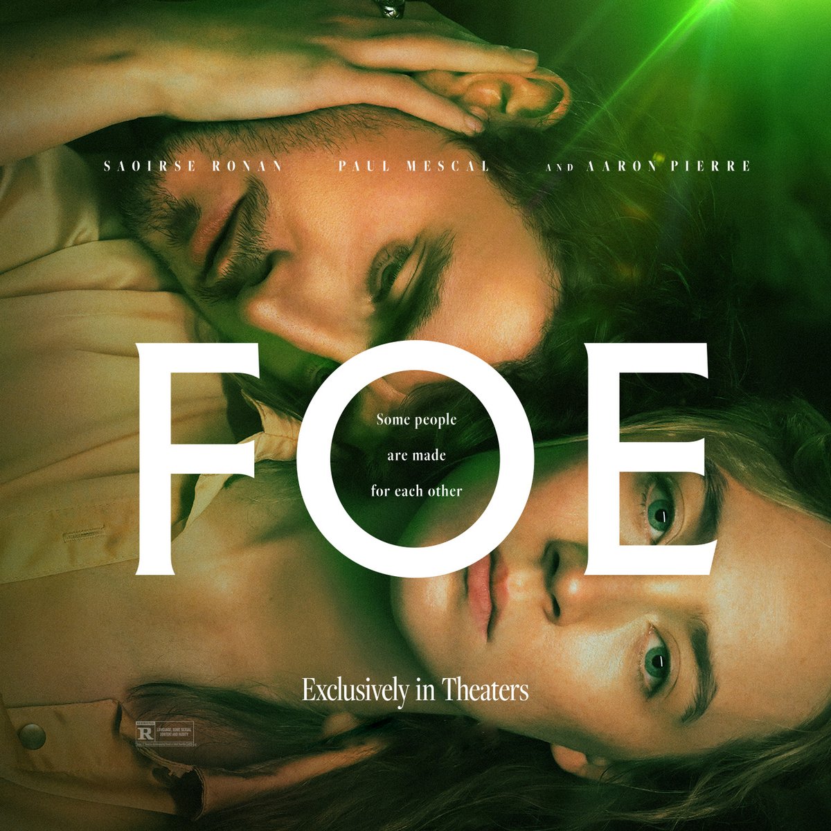 ⭐ Some people are made for each other ⭐ FOE's mesmerizing imagery and persistent questions about the nature of humanity (and artificial humanity) bring the not-too-distant future to luminous life.

TIX: 🎟️ laem.ly/3qYwu4s
#SaoirseRonan #PaulMescal #AaronPierre