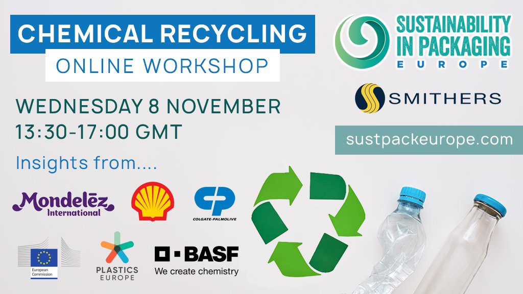 Join our online #chemicalrecycling workshop on 8 Nov as we explore the future of different chemical recycling technologies &amp; developments. Dive deep into this hot topic with stakeholders from across the supply chain. Find out more &amp; book here:  bit.ly/46yPh5N #sustpack