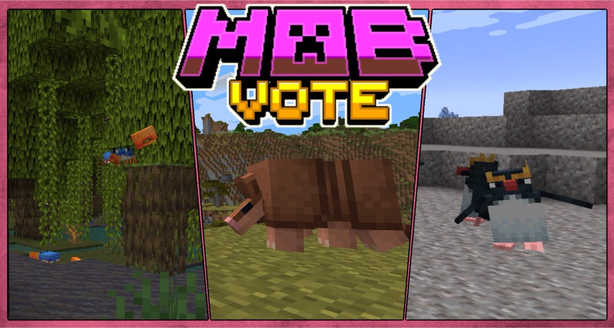 _WanMine's tweet image. To make everyone happy, we decided to add crabs and penguins to the game too! 

legacy.curseforge.com/minecraft/mc-m…

If you like the mod, we want to add all the discarded mobs from the previous #mobvote! And maybe even do a #BedrockEdition porting.

#Minecraft #Minecraftmod #MinecraftLive