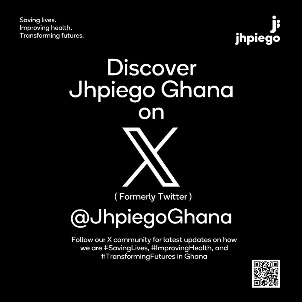 Follow us at 😊: x.com/jhpiegoghana
#SavingLives. #ImprovingHealth.#TransformingFutures.