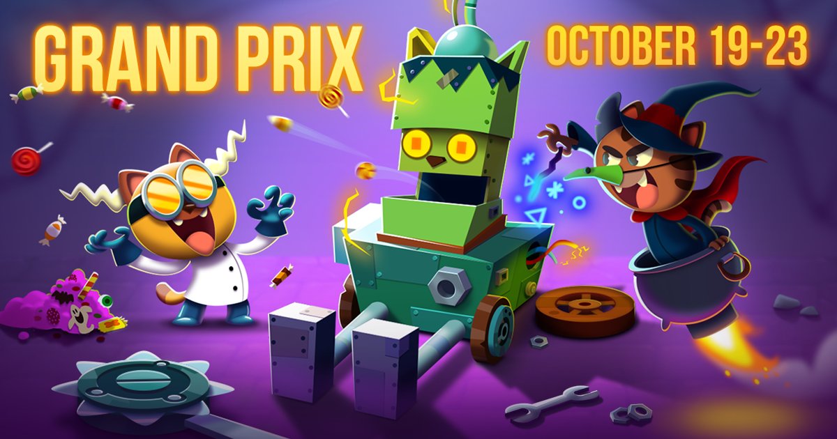Grand Prix is here! 

Together with Grand Prix, we are launching Halloween quests. Special Haunted keys can be earned for completing them, as well as from Grand Prix stage rewards. You can use these keys to open special Halloween packs. Trick or Treat?