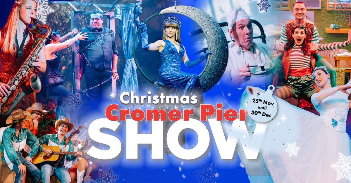 The Christmas Cromer Pier Show returns for 2023! Tickets On Sale Now: 📍Cromer Pier 📅25th November - 30th December 📞01256 512495 🖱️ cromerpier.co.uk/cromer-pier-sh…