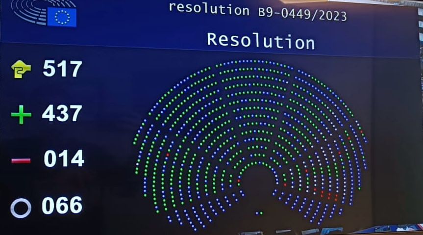 🧵 An overwhelming majority of the European Parliament voted to adopt the 'Resolution on the #RuleofLaw in #Malta: six years after the assassination of #DaphneCaruanaGalizia, and the need to protect journalists'. #SafetyOfJournalists