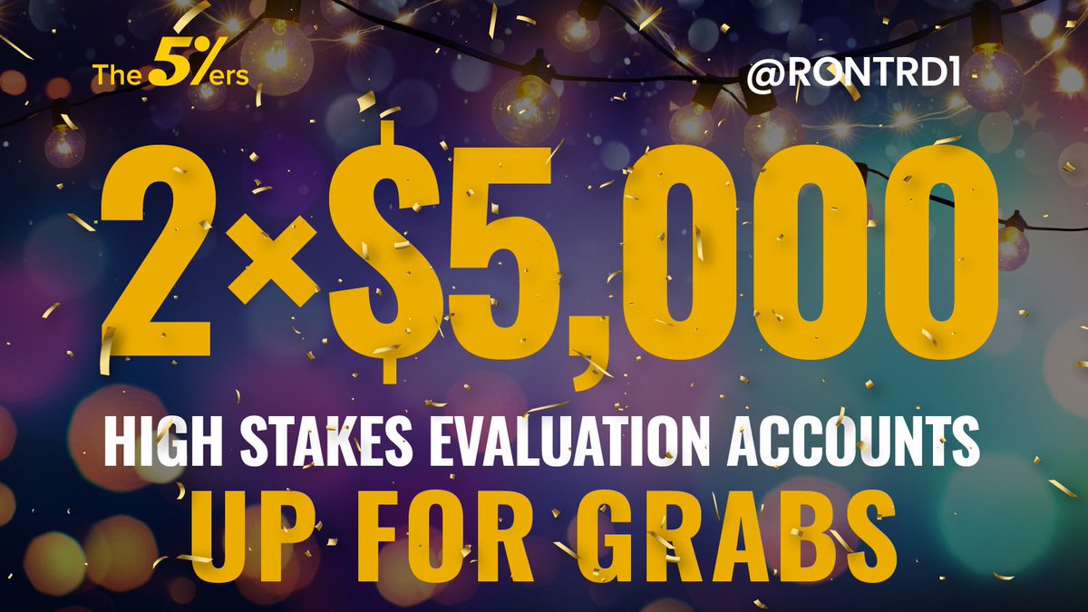 🎊2 x $5K ACCOUNTS GIVEAWAY🎊👇🏽💙

Instructions:  

1️⃣ Follow: 
<a href="/SaulThe5ers/">Saul The5ers</a> 
@Rontrd1
@The5ersRuben 
@Alexander5ers 

2️⃣ Like and Retweet 

3️⃣ Sign Up to the hub👇 hub.the5ers.com/login

 4️⃣Tag 3 Trader Friends  
⏱️ 3 Days

Goodluck...