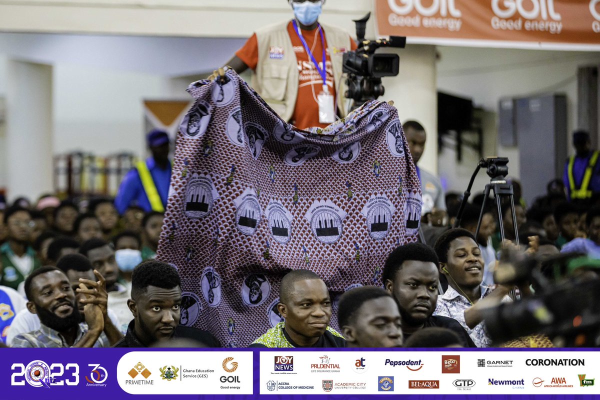 CampusHypeCrew's tweet photo. Semi Finals Stage (#NSMQ2023) 
 
End of Round 4
Achimota School: 38pts
Wesley Girls' High School: 31pts
St Louis SHS: 23pts

#NSMQSemifinals | #CampusHypeCrew🇬🇭 https://t.co/1m74jCi2kO
