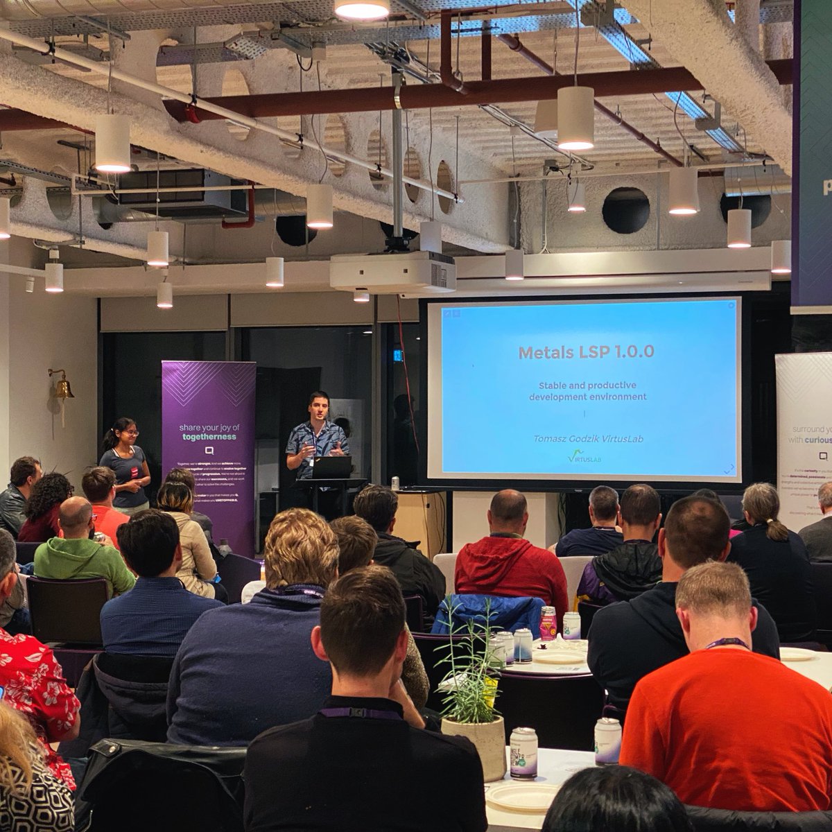 Thank you for attending yesterday's London Scala Talks! Thanks go to our venue Quantexa for having us and to our sponsors <a href="/ScalaJobsDev/">Scala Jobs</a> and <a href="/VirtusLab/">VirtusLab</a>. Special thanks go to our awesome speakers Jamie Wickham-Jones, <a href="/JulienTruffaut/">Julien Truffaut</a>, and <a href="/TomekGodzik/">Tomasz Godzik 🍉</a>. We hope to see you next time!