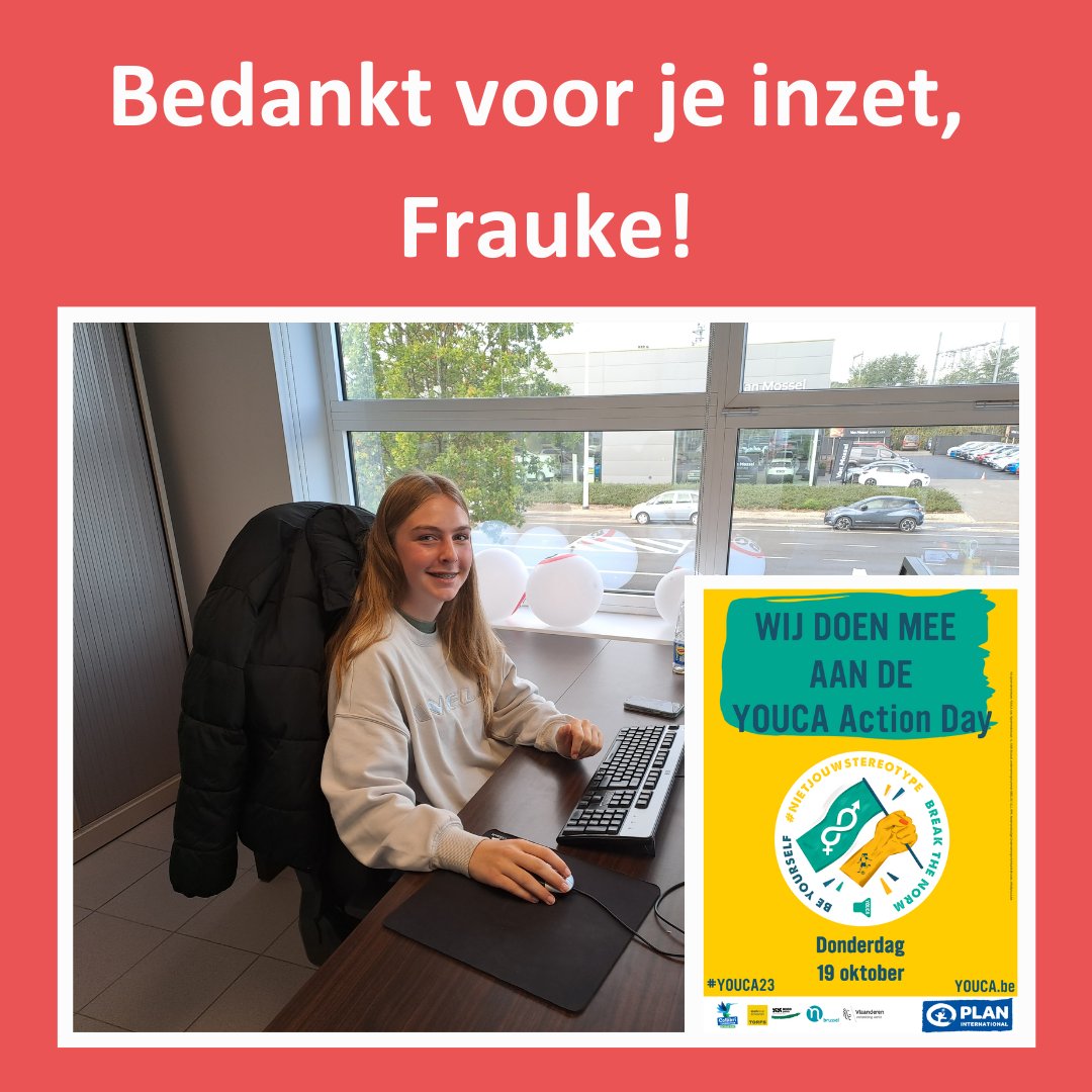 Vandaag is het @YOUCA_vzw Action Day! Op deze dag zetten 15.000 leerlingen zich in om voor 1 dag te gaan werken. Het loon dat ze die dag verdienen, gaat naar projecten van geëngageerde jongeren wereldwijd. Vlaco kan vandaag alvast rekenen op het jeugdig engagement van Frauke🤩